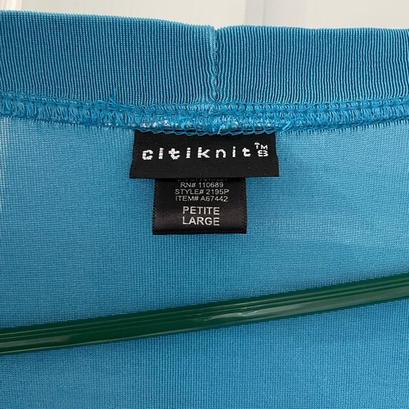 PL teal open front cardigan - Picture 3 of 4